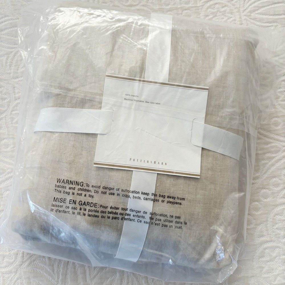 Pottery Barn Linen Ruffle Shower‎ Curtain - Picture 3 of 3
